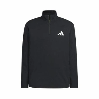 Мужская футболка Adidas с воротником-стойкой Черная | Китай.рф