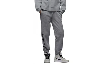 Трикотажные удобные брюки Jordan Brooklyn SS24 с принтом логотипа женские серые | Китай.рф