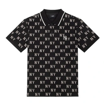 MLB Monogram NEW YORK YANKEES SS25 Поло рубашка унисекс черная | Китай.рф