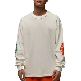 Футболка Jordan Air Crew Neck Sail White/Fresh Orange мужская | Китай.рф