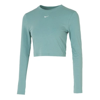 Nike Футболка женская зеленая с круглым вырезом, обычная | Китай.рф