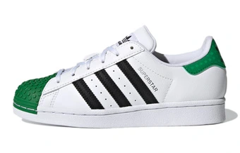 Детские кроссовки LEGO x adidas Originals Superstar, бело-черно-зеленые | Китай.рф