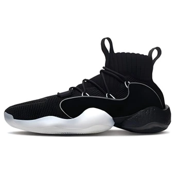 Мужские баскетбольные кроссовки adidas Originals Crazy BYW X высокие черно-белые | Китай.рф