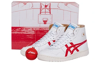 Унисекс высокие баскетбольные кроссовки Asics Japan L Retro, бело-красные | Китай.рф