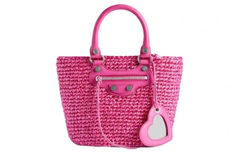 Мини-сумка Balenciaga Le Cagole тоут прозрачная с регулируемым ремнем, женская, розовая | Китай.рф