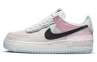 Кеды Nike Air Force 1 Shadow 'Hoops Pack' женские бело-черно-розовые | Китай.рф