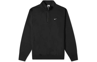 Толстовка Nike Solo Swoosh Logo с полузастежкой-молнией, мужская, черная | Китай.рф
