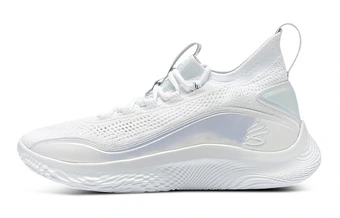 Детские низкие баскетбольные кроссовки UA GS Curry Flow 8, белые | Китай.рф