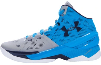 Баскетбольные кроссовки Under Armour Curry 2, высокие, серо-голубые, легкие, с противоскользящей подошвой | Китай.рф