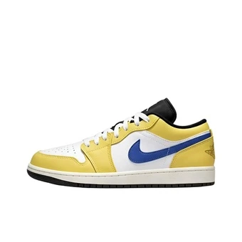 Кроссовки Jordan Air Jordan 1 Reverse Hook Low Скейтборд, унисекс, бело-желтые | Китай.рф