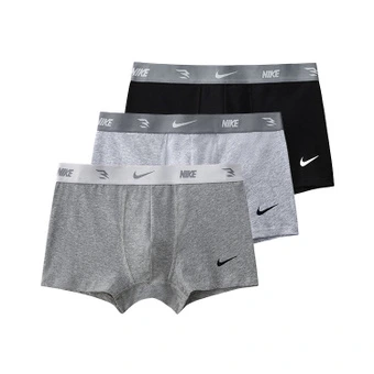 Мужские боксеры Nike, умеренные, эластичные, с жаккардовым поясом (3 штуки) | Китай.рф