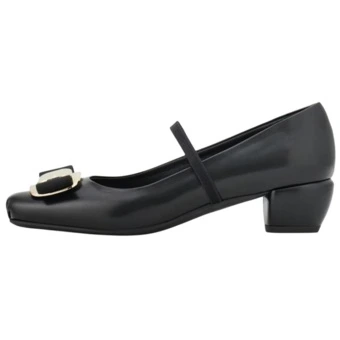 Женские туфли FERRAGAMO Vara Мэри Джейн на толстом каблуке 4см, черные | Китай.рф