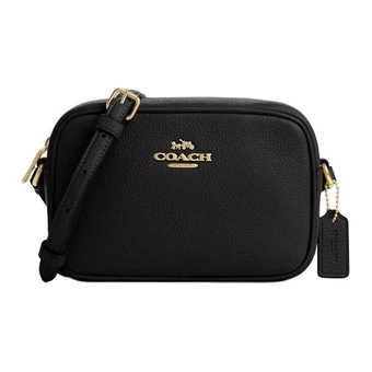COACH Jamie Leather Shoulder Bag, Crossbody Bag Small Women's Black | Китай.рф