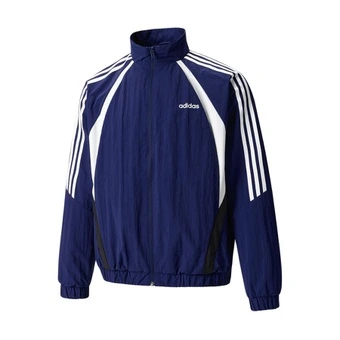 Мужская куртка Adidas M 3S WV NH JKT синяя с воротником-стойкой | Китай.рф