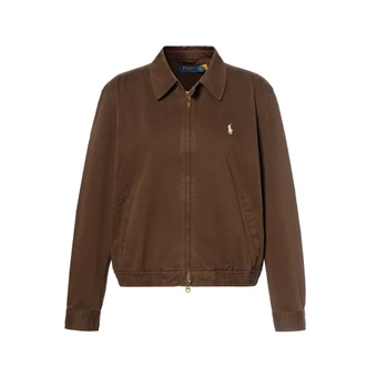 Куртка-бомбер Polo Ralph Lauren FW25 с вышитым логотипом и отложным воротником | Китай.рф