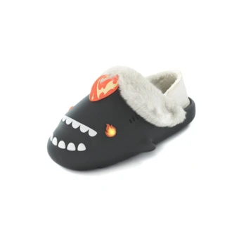 Закрытые тапочки HelloSlippers Sharkicks Winter Fire Monster с пяткой, унисекс | Китай.рф