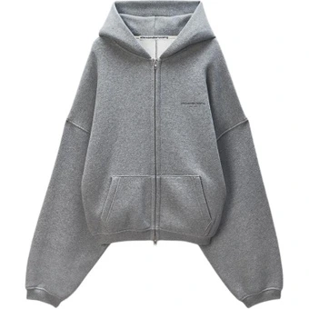Унисекс толстовка Alexander Wang FW25 с заклепками и молнией | Китай.рф