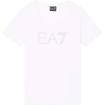 EMPORIO ARMANI EA7 Женская футболка с мини-заклепками | Китай.рф
