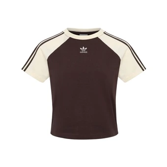 Женская футболка Adidas Originals BABY в полоску с круглым вырезом | Китай.рф