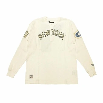 Футболка New Era T-Shirt Unisex с круглым вырезом, цвет экрю | Китай.рф