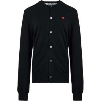 CDG Play Трикотажный свитер унисекс черный Crew Neck | Китай.рф