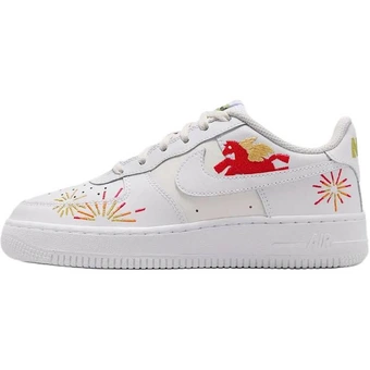 Кроссовки Nike Air Force 1 Low Skateboard унисекс белые с красным | Китай.рф