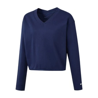 Женская спортивная футболка Nike с V-образным вырезом Marine Blue IH1946-410 | Китай.рф