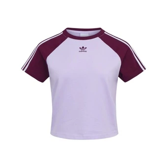 Футболка Adidas Originals T Shirt Women's BABY Stripe Round Neck Pullover Short Sport Short Sleeve T-shirt | Китай.рф