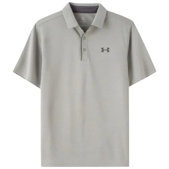 Мужская футболка поло Under Armour серого цвета с отложным воротником | Китай.рф