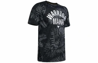 Мужская футболка Under Armour с принтом, черная | Китай.рф