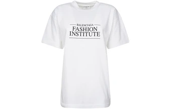 Женская футболка Balenciaga с буквенным принтом, белая | Китай.рф