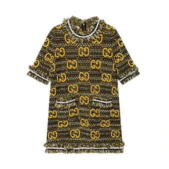 GUCCI Платье шерстяное жаккардовое с монограммой G FW22 | Китай.рф