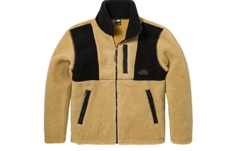 Куртка THE NORTH FACE на молнии с воротником, утепленная, мужская, хаки | Китай.рф