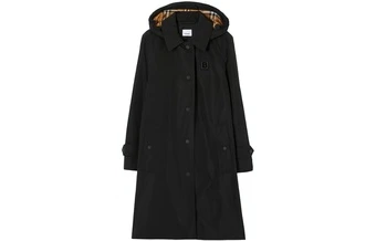 Burberry Весна-Лето 2023 однотонное полупальто с длинными рукавами, женское, черное | Китай.рф