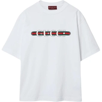 Мужская футболка GUCCI с логотипом, белая | Китай.рф