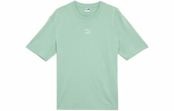Футболка PUMA с аниме-принтом и логотипом, унисекс, светло-зеленая | Китай.рф
