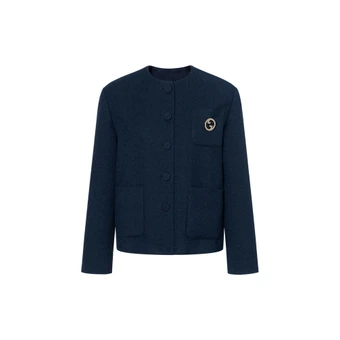 Женская твидовая куртка GUCCI G Brooch | Китай.рф