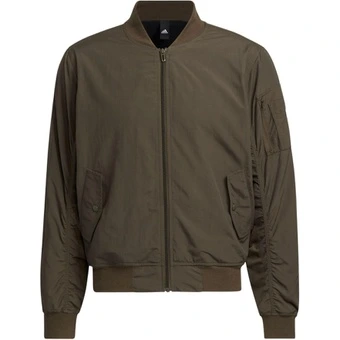 Мужская куртка-бомбер Adidas из серии JKT AP в цвете тёмный оливковый | Китай.рф