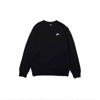 Мужская толстовка Nike с круглым вырезом и логотипом, черная | Китай.рф
