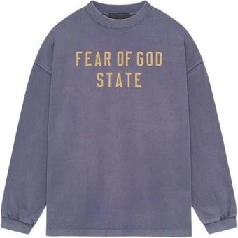 Лонгслив Fear Of God Essentials Heavy с принтом, мужской, лавандовый | Китай.рф