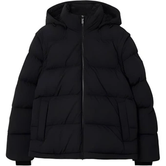 Пуховик Burberry SS24 с капюшоном, мужской, черный | Китай.рф