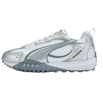 Повседневные кроссовки PUMA BLKTOP RIDER V2 унисекс белые с серебром | Китай.рф