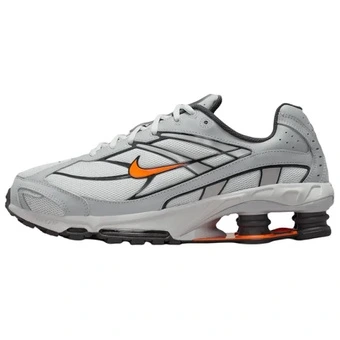 Кроссовки Nike Shox Ride 2 дышащие низкие для бега унисекс серые с оранжевым | Китай.рф