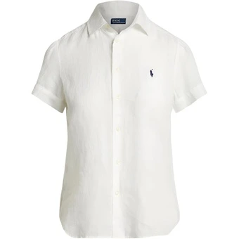 Женская стандартная однобортная рубашка Polo Ralph Lauren с коротким рукавом | Китай.рф