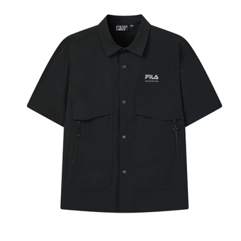 Мужская рубашка FILA ORIGINALE в рабочем стиле, черная | Китай.рф