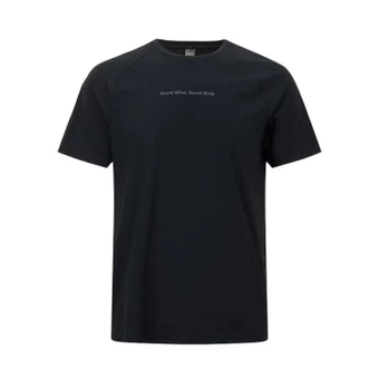 ASICS T Shirts Men's Black Crew Neck Moderate | Китай.рф