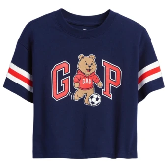 Детская футболка GAP с логотипом медведя, из чистого хлопка | Китай.рф