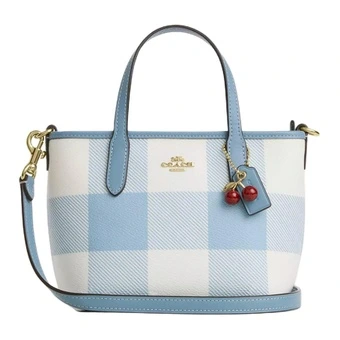 Сумка-тоут COACH City 15 синяя с вишнями | Китай.рф