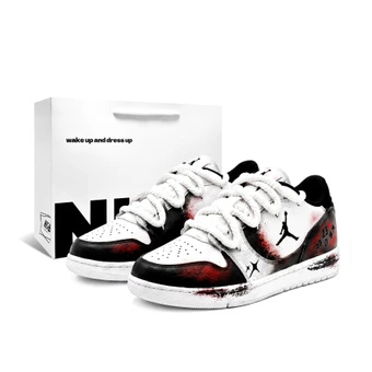 Мужские низкие кроссовки Jordan COURT CONNECT Skateboard Shoes черные/красные | Китай.рф