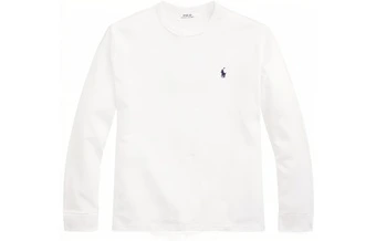 Лонгслив Polo Ralph Lauren с круглым вырезом мужской белый | Китай.рф